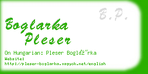 boglarka pleser business card